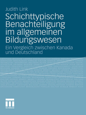 cover image of Schichttypische Benachteiligung im allgemeinen Bildungswesen